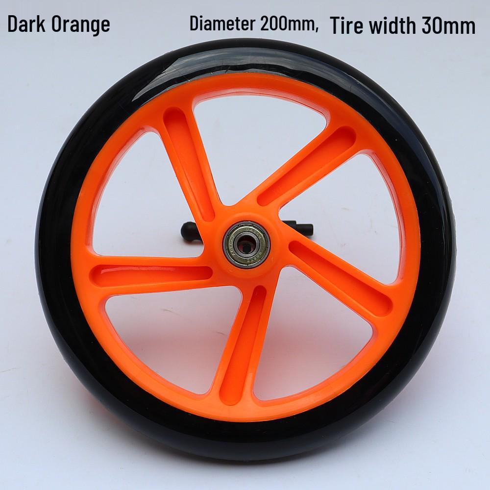 7-8 Inch PU Rubber Universal Silent Wheels for Scooters, Shopping Carts, and Wheelchairs