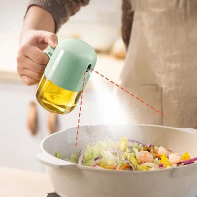 10oz/300ml Glass Oil Sprayer for Cooking Rust-Proof Glass Spray Bottle Seasoning Bottle Baking Picnic Kitchen Tools
