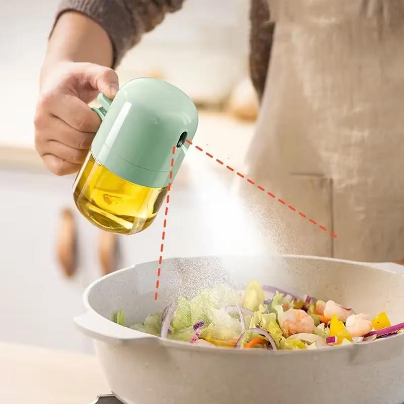 10oz/300ml Glass Oil Sprayer for Cooking Rust-Proof Glass Spray Bottle Seasoning Bottle Baking Picnic Kitchen Tools