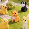 9 PEÇAS/CONJUNTO Artesanato em Resina Figura Miniatura Pequena Para Bonsai Micropaisagem Jardim de Fadas Decoração Cachorrinho Fofo Animal Decoração