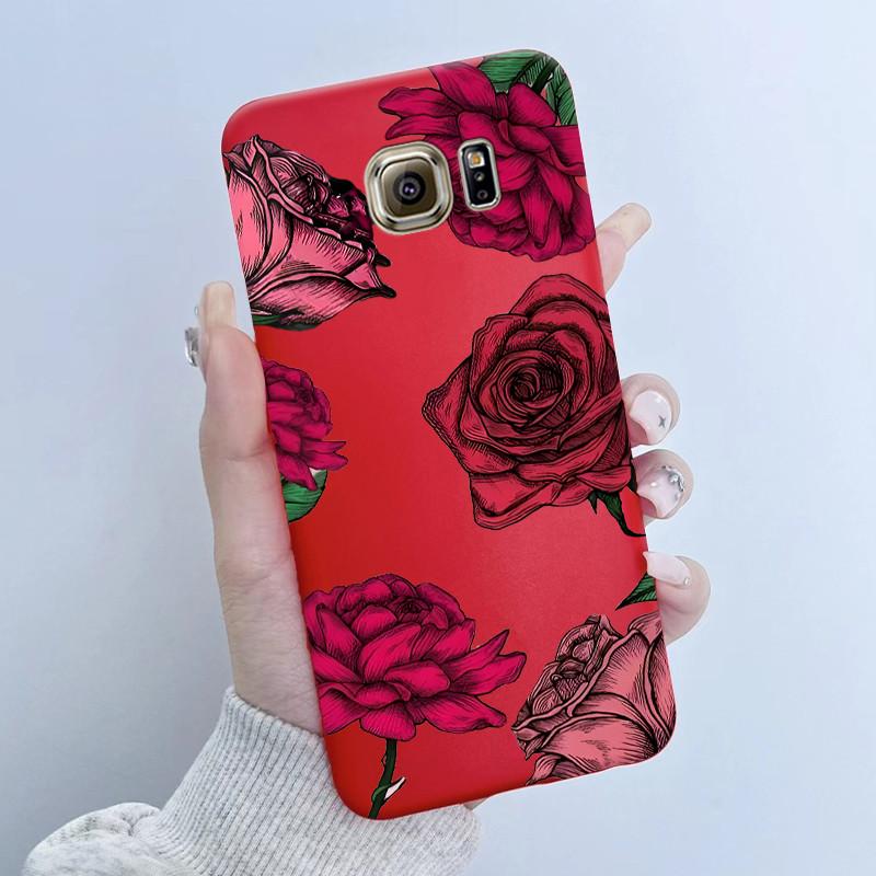 For Samsung Galaxy S6 G920F S6 edge G925F Phone Case Popular Butterfly Flower Girl Design Soft Silicone TPU Back Housing Covers