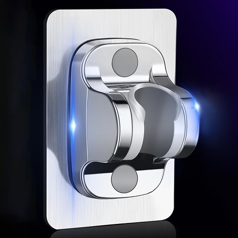 Suport autoadeziv pentru cap de duș, reglabil, montat pe perete, placă de bază fixă, suport pentru accesorii de baie