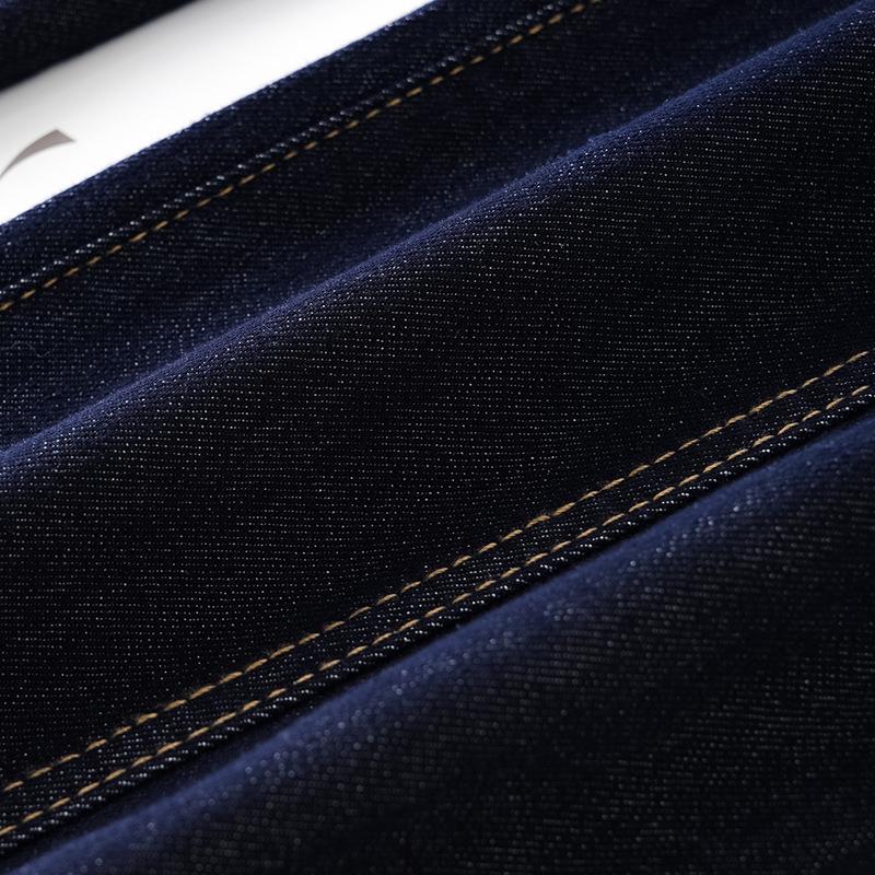 Women's 2025 Dark Blue High-Waist Slim Straight-Leg Jeans