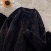 Pull Tricoté Oversize Hommes Femmes Hiver Chaud Coupe Ample Col Rond Manches Longues Pull avec Détail torsadé