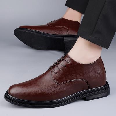Męskie Buty Zwiększające Wzrost 8cm Letnie Wewnętrzne Podwyższające Skórzane Buty 10cm Męskie Prawdziwa Skóra Biznesowe Formalne Duży Nosek