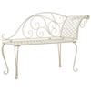 VidaXL Garden Chaise Lounge 128 Cm Metal Antique White