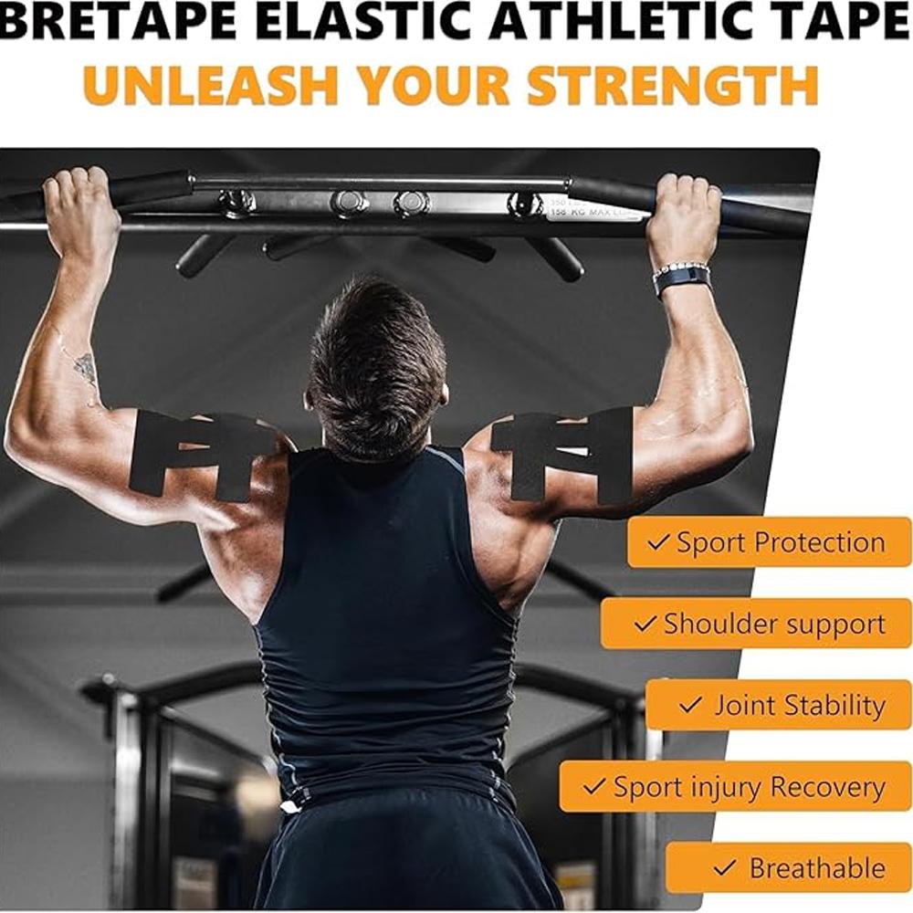Precut Kinesiology Tape For Shoulder – 10 Pcs Elastic Shoulder Support Tape, Waterproof & Breathable,Sports Tape For Pain Relief