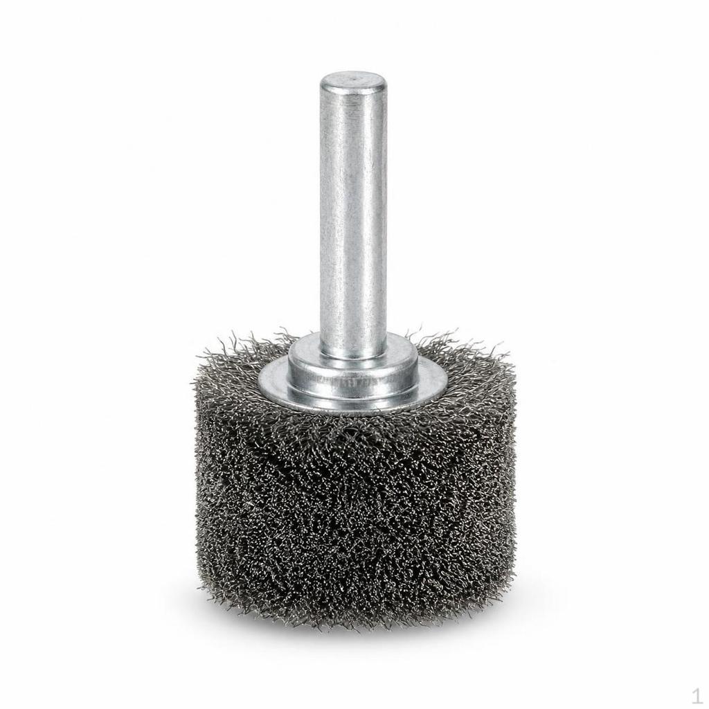 6mm Shank Stainless Steel Wire Brush Wheel for Rust Removal and Polishing 6*40*32mm