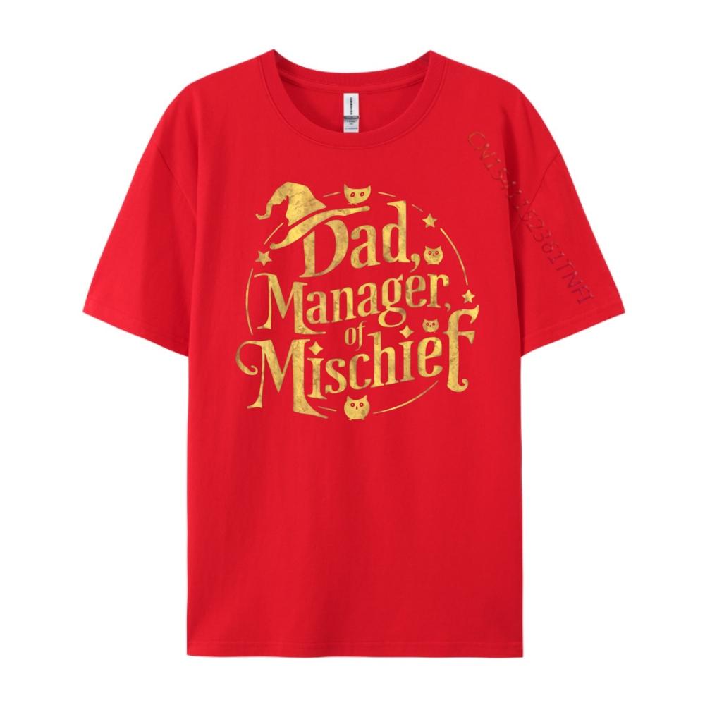 Funny Men Magical Dad Manager Of Mischief Cute Oversized T Shirt SOFT Men Clothes Vaporwave Short sleeve S