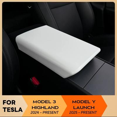 Premium TPE Armrest Cover for Tesla Model 3 Highland 2025 Model Y Juniper 2025 Center Console Protector Accessories