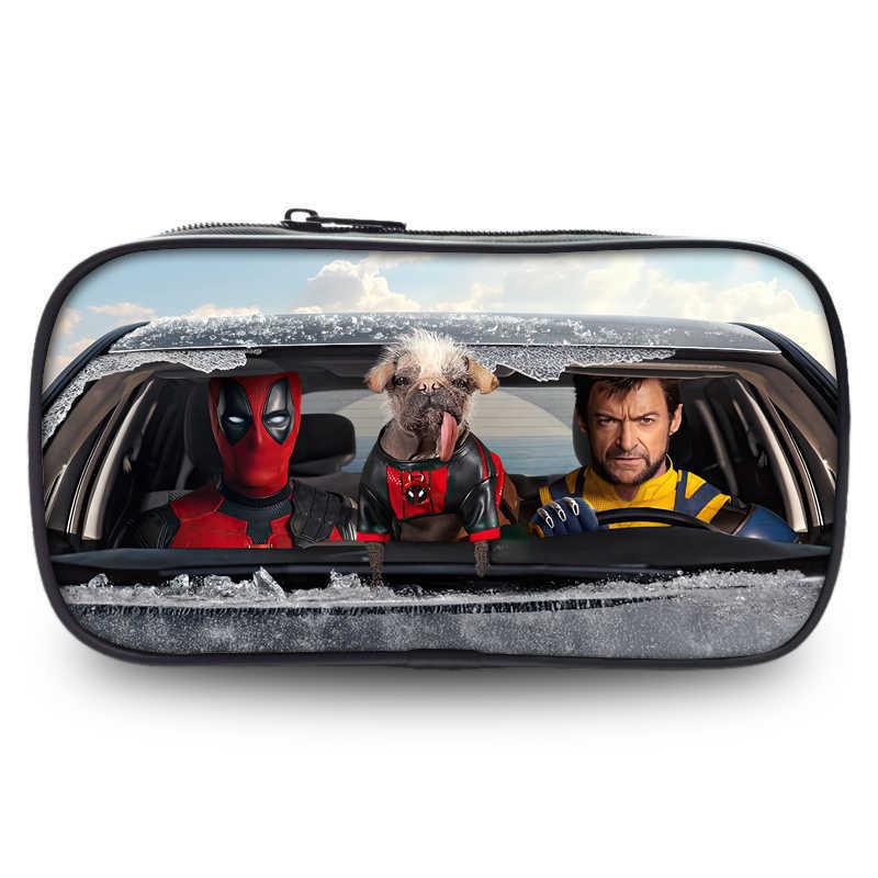 Deadpool And Wolverine Large Capacity Oxford Fabric Pencil Case For Students