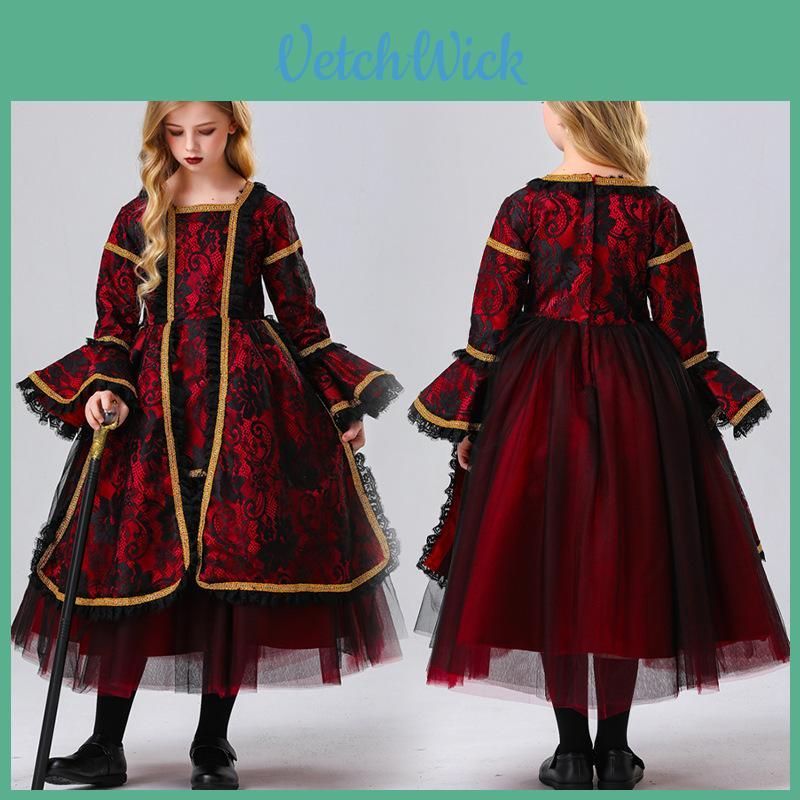 Costume da Vampiro per Bambini di Halloween Con Tessuto in Spandex per Spettacoli Teatrali
