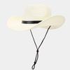 Western Wind Big Brim Belt Decorative Straw Visor Hat for Men and Women Outdoor Travel In Spring and Summer Sun Hat