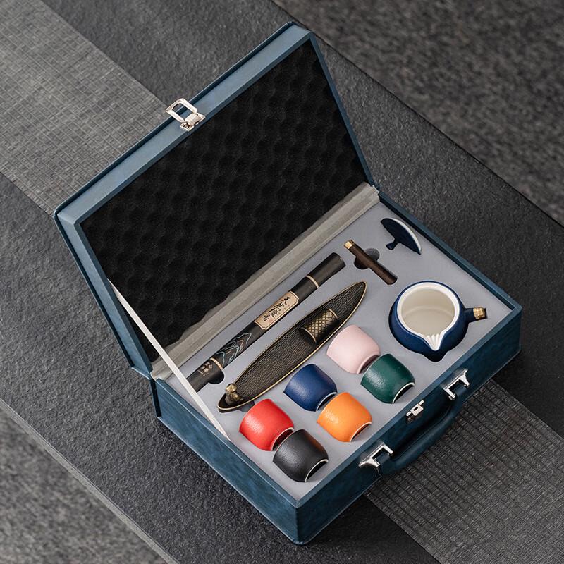 Chinese Ceramic Tea Set Gift with Incense Ceremony