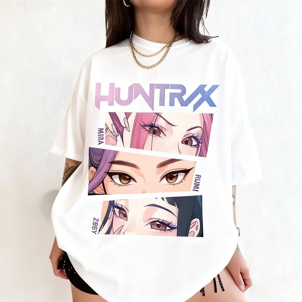 Kpop Demon Hunters T Shirt Comfort Colors Tee Huntrix Girl Shirt Gift for Kpop Fan Mira Rumi Joey Idol Group Huntrix Merch Tops