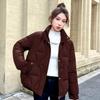 Plus Size Loose Puffer Jacket Winter Warm Thick Cotton Coat Korean Style Oversized Outwear