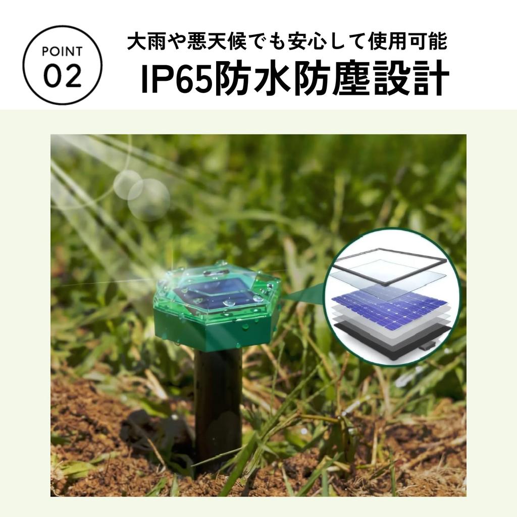 DIZLAS Mole Mole Mole Animal Pest Solar Powered Repellent, Repellent, Extermination, Control, Repellent, Repellent, (2)