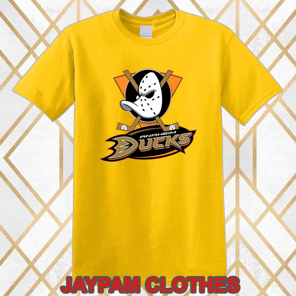 Mighty Ducks Anaheim Movie Hockey Sports Men s Yellow Size S 5XL S