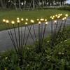 Solar LED Lights Garden Firework Warm Lights Outdoor 6/8 LEDs Waterproof Firefly Lawn Lamps Patio Pathway Decoration