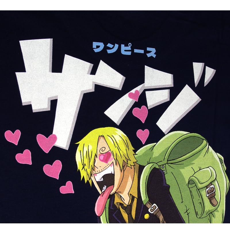 EVERSOUL ONE PIECE Short Featuring and Zoro from the Straw Hat Anime Character Size T-Shirt, Sleeve, Sanji, Luffy, Chopper, Nami, Pirates.