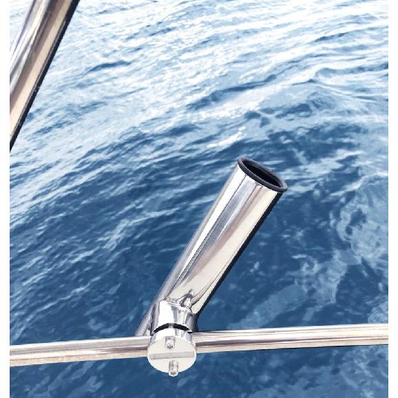 Boat Accessories High quality large pipe clamp Marine Stainless Steel Fishing Rod Holder Rail Mount rod pod Yacht