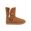 UGG Bailey Button UGG Anhänger Metallisches Alphabet Version Fleecegefüttert Braun Damen 1114970-CHE