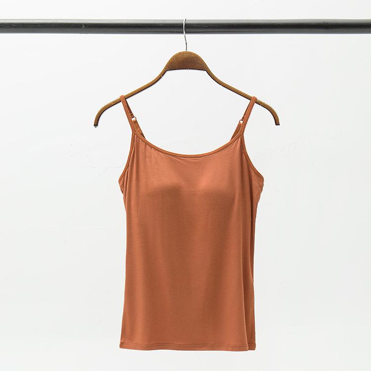 Small Sling Vest Inside, Women's Five-finger Cup Integrated with Chest Pad, Slim Fit, Big U Beautiful Back, High Elastic Backless In Spring and Summer