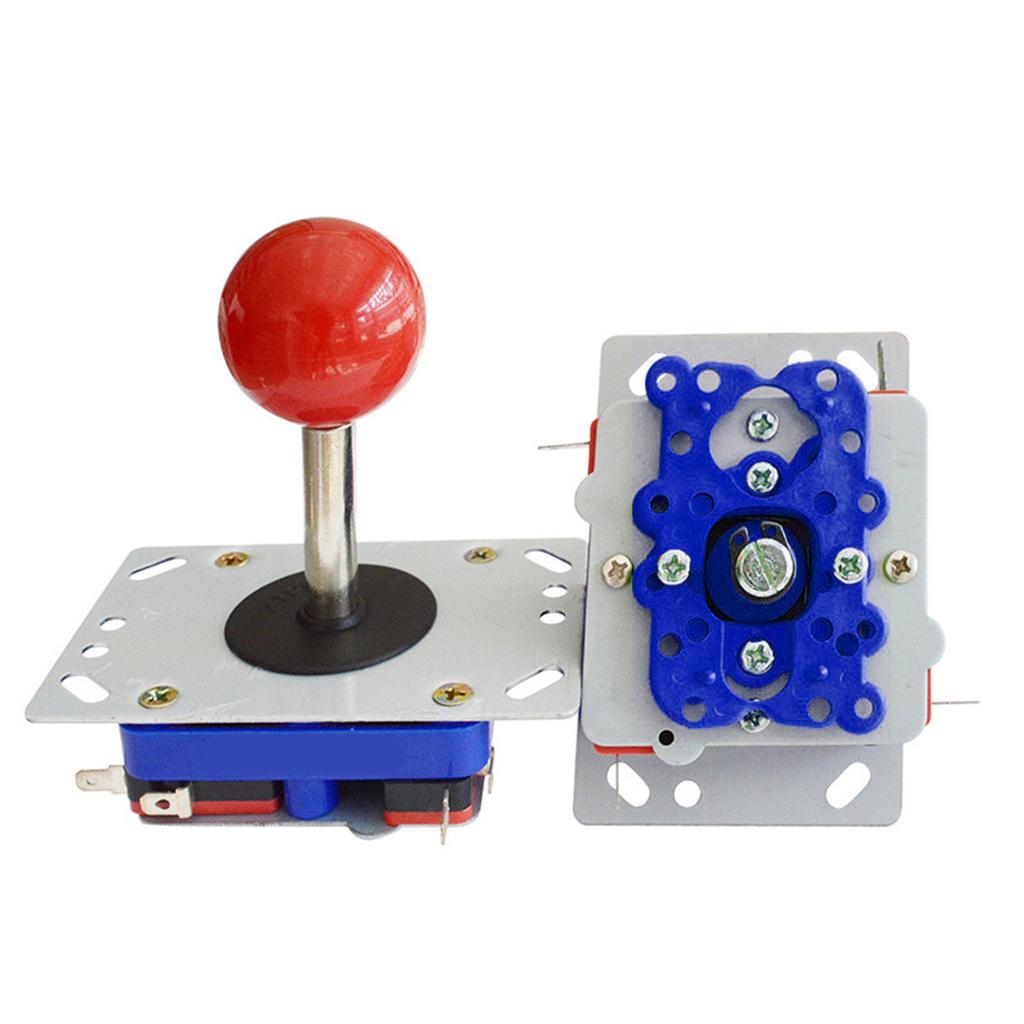 Responsive DIY Gaming Joystick Kit 2 4 8 Way Switching Mechanism & Red Ball Handle Simple Operate for Arcade Builds
