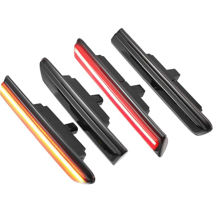 

LED Side Marker Light 33655-SEP-A01 Front Rear Turn Signal Lights Fender Sidemarker Lamps for Acura TL Black Lens Amber Red LED Light 2 Pair