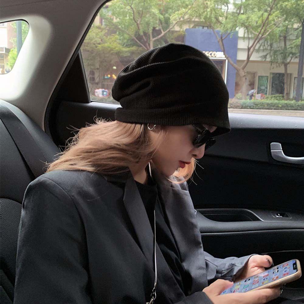 Breathable Thin Fashion Solid Color Women Hip Hop Striped Bonnets Pile Cap Turban Hat Beanie Hat