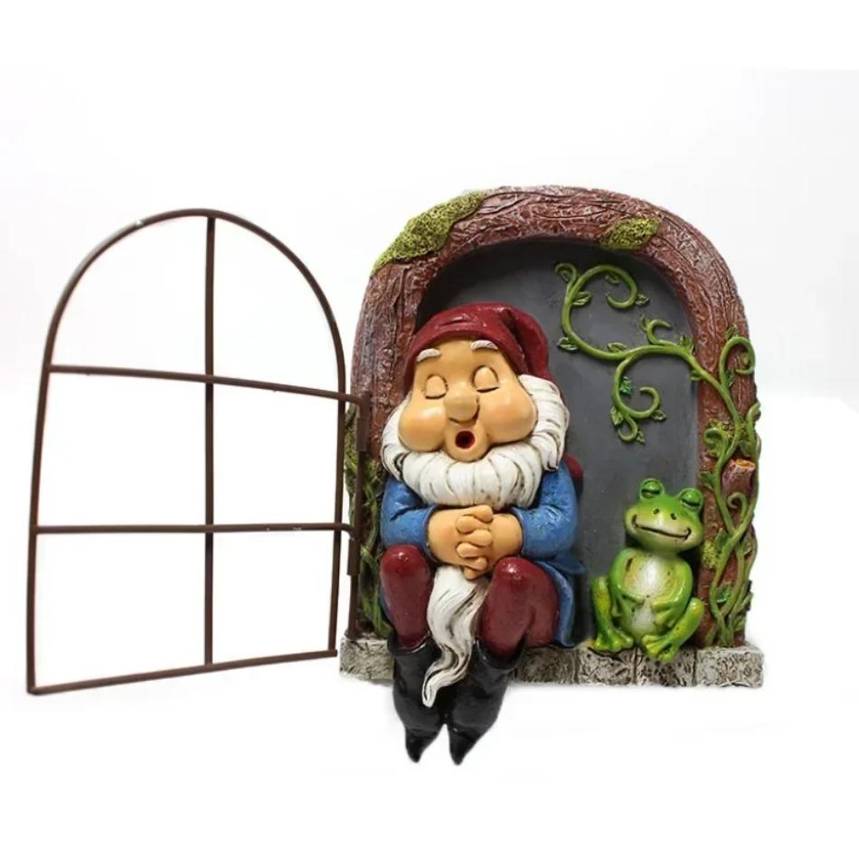 1 Pcs Custom Resin Funny Drunk Dwarf Garden Gnome Statues Decoration Creative Tree Decor Statue Resin Sculpture Gnome Doll Mold