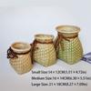 Lightweight Wicker Rattan Baskets Round Handmade Woven Storage Container  Farmhouse