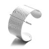 Classic Wide Cuff Bangles Bracelet for Women Punk Geometric Metal Large Bracelets Stainless Steel Hand Ornament Jewelry Gift