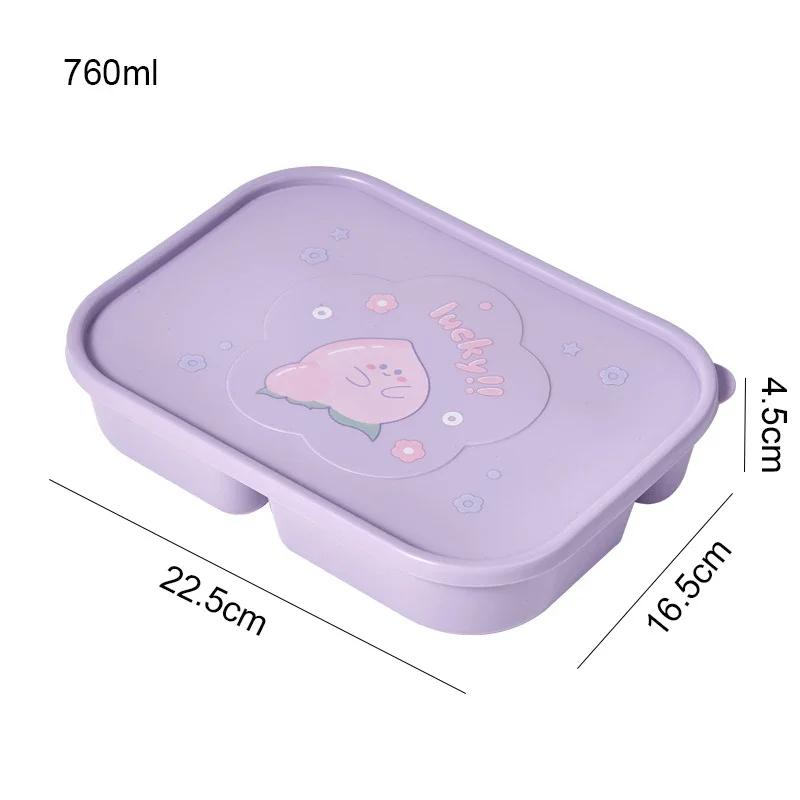 Kawaii Cute Bento Lunch Box for Kids Girls Children School Portable Mini Snack Sandwich Food Container Boxes