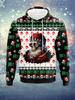 Christmas Theme Men's Hooded Hoodies 3D Prints Sweatshirts Drawstring Sportwear Long Sleeved Tops Fun Graphic Men's Clothing
