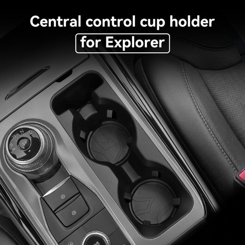 Silicone Ert for Center Console Cup Holder Compatible with For Ford For Explorer Models  To 2024 Noise Dampening Design
