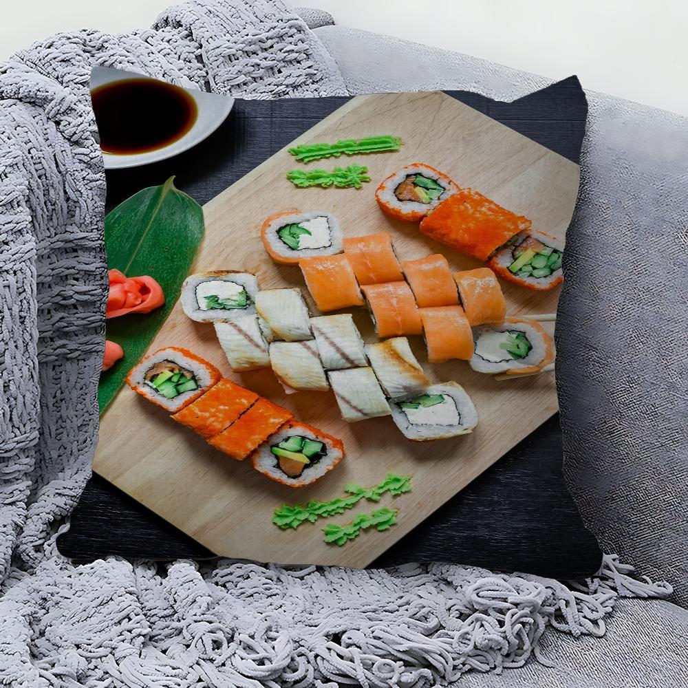 Japanese Delicious Sushi Pillowcases Home Bedding Decorative Pillow Cover Wedding Super Soft Pillow Case