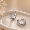 1 Pair Twisted Hoop Earrings for Women, Minimalist Chunky Twisted Earrings, Large Vintage Jewelry for Daily Prom Party