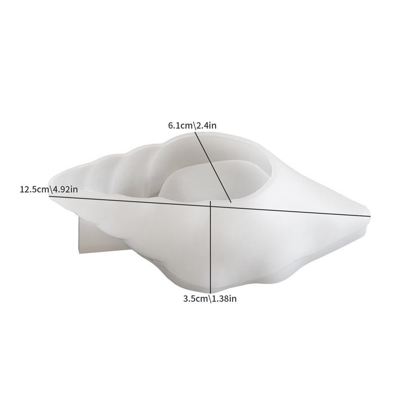 Diy Conch Bedroom Decoration Drop Glue Candle Mold Conch Shell Jewelry Storage Box Aromatherapy Candle Gypsum Silicone Mold