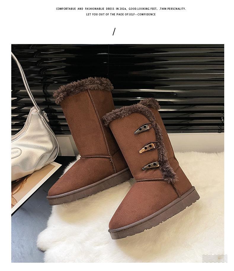 Sněhule klakson přezka vysoké dámské boty