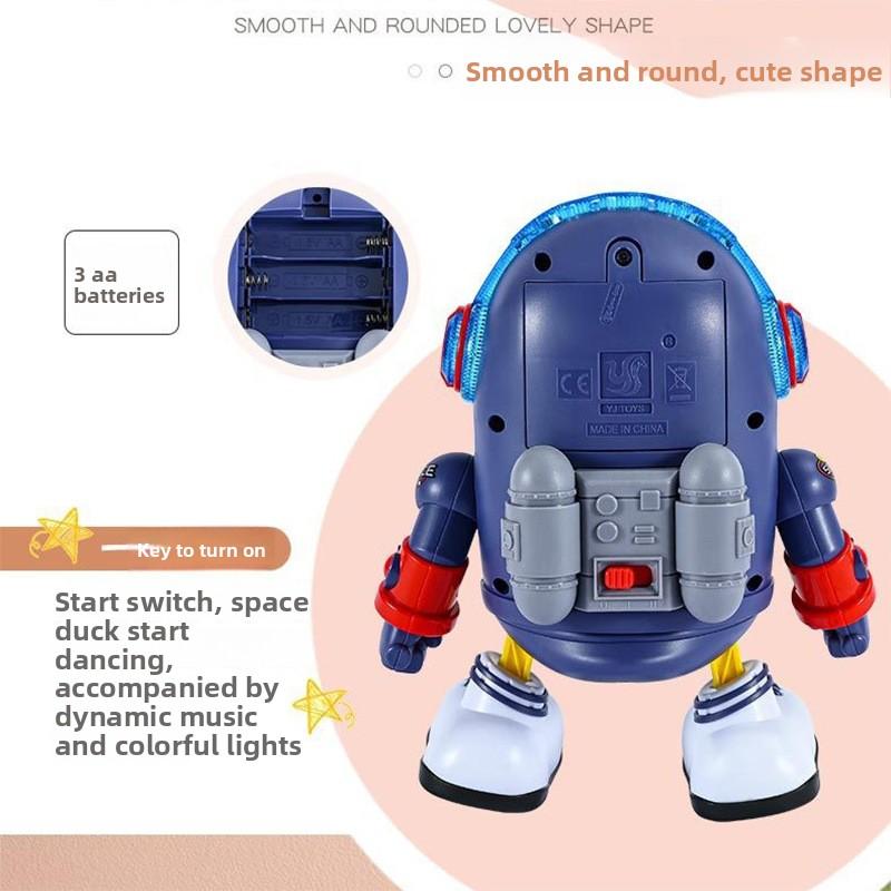 Electric Dancing Space Duck Toy with Music and Lights for Kids