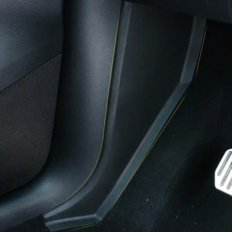 Anti Kick Pad for Tesla Model Y - Front Door Rest Pedal Side Guards Protector Sticker Protection Cover Modely HW4.0 2024