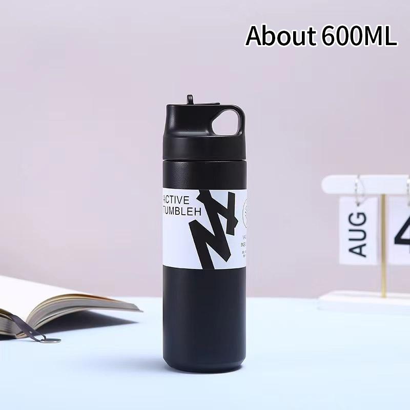 

Термос 600 мл из нержавеющей стали 304, термос, термос, термос, бутылка для воды, спортивная дорожная кружка для взрослых, кофейная кружка Termica 501-600ml чёрный