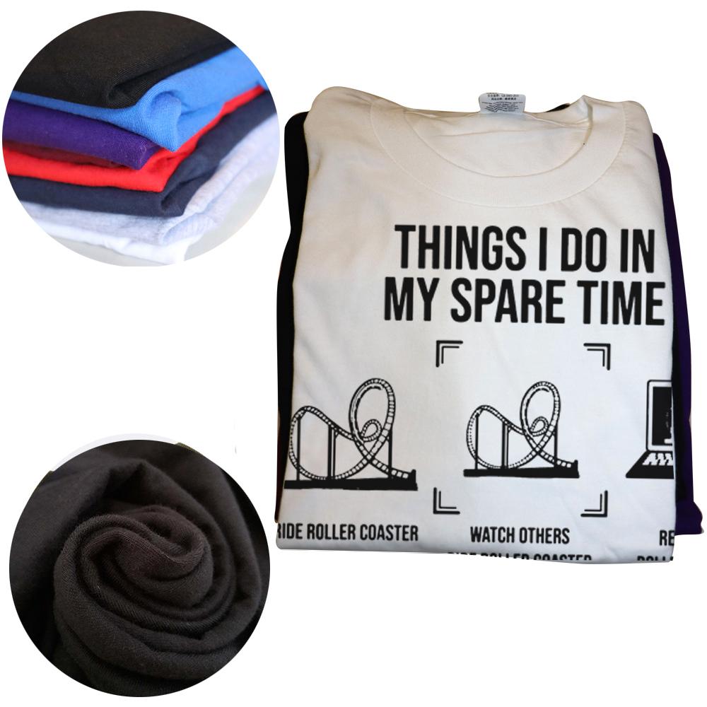 Things I Do In My Spare Time Rollercoaster Park T Shirts Graphic Cotton Streetwear Short Sleeve Birthday Gifts Summer T-shirt