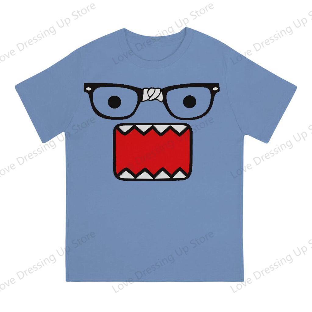 חולצת טי מצחיקה עם הדפס דומו קון שרוול קצר גברים נשים רב-תכליתית חולצות זוגיות