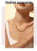 18K Gold-Plated Tassel Necklace & Bracelet Set with Inlaid Diamonds
