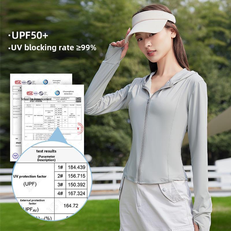 Women's Ultra-Light UPF50+ Sun Protective Slimming Yoga Jacket (Ice Silk, Breathable, Anti-UV, 2025 Edition)