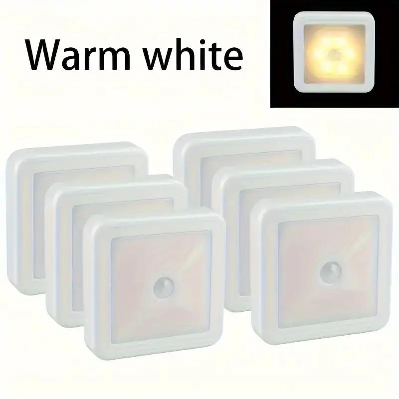 1/3pcs 6LED Motion Sensor Night Light LED Closet Lights Under Cabinet Lights Wireless Wall Puck Lamp For Stair Step Hallway