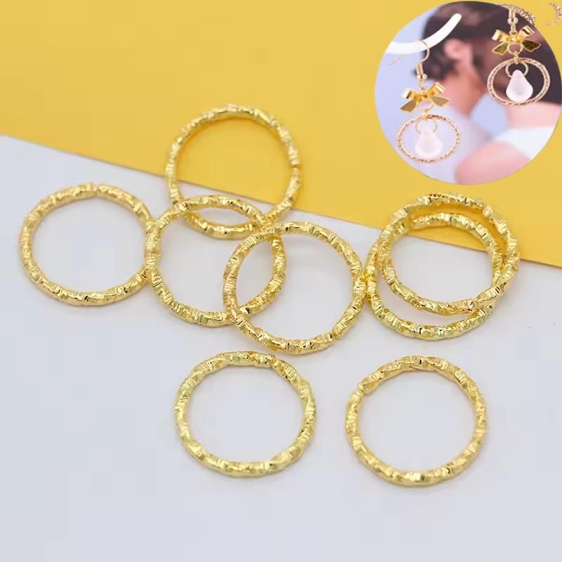 48Pcs/Lot 8-20mm Round Jump Rings Twisted Open Split Rings jump rings Connector For Jewelry Makings Findings Supplies DIY