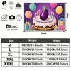 Party Backdrop Birthday Purple Photo Booth Background Front Door Decor